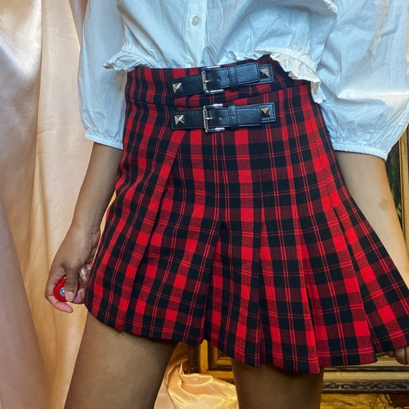 Michael Kors Plaid Mini Skirt Skirt - Picture 3 of 5